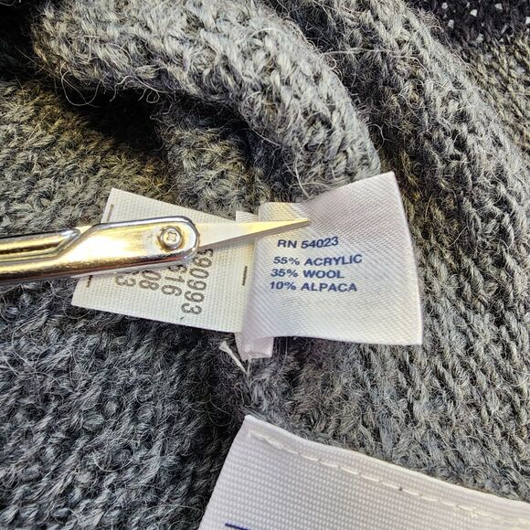 Gap Sweater Womens Small Gray Alpaca Wool Blend Button Up Short Sleeve Cardigan - Picture 10 of 13